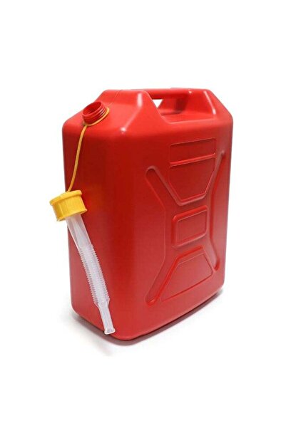 Duravel Red Plastic Fuel Can, 20 Litre, Heavy Duty Petrol Diesel Oil Storage ...