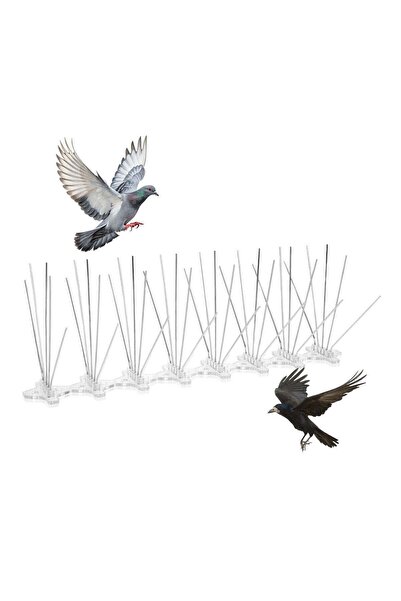 Duravel Bird Spikes-Stainless Steel 5-Pin Bird Repellent Spikes, Comes Assemb...