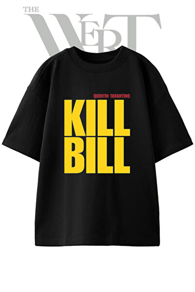 THEWERT Kill Bill_3 Design Printed Unisex Black Oversize T-Shirt
