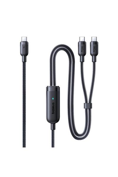 Baseus Flash 4 140W 2-σε-1 Καλώδιο Γρήγορης Φόρτισης USB-C, 1.5μ, Μαύρο