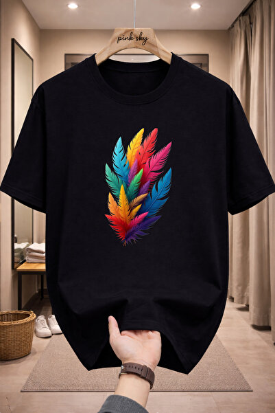 Pink Sky Premium Oversize T-Shirt 100% Cotton Unisex Comfortable Fit Trending...
