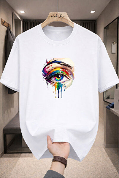 Pink Sky Premium Oversize T-Shirt 100% Cotton Unisex Comfortable Fit Trending...