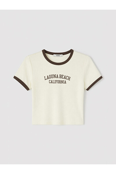 LC Waikiki Γυναικεία Crop τοπ με στάμπα California από το Shining Store