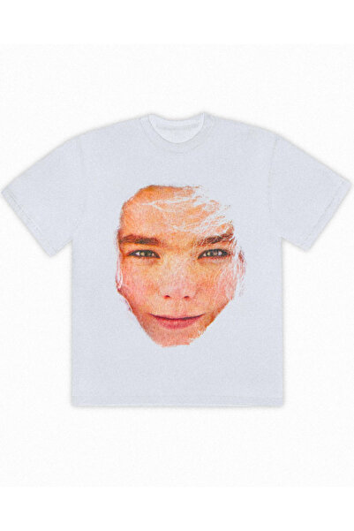 Grafftee Clothing تي شيرت كبير الحجم مطبوع عليه صورة Björk للجنسين