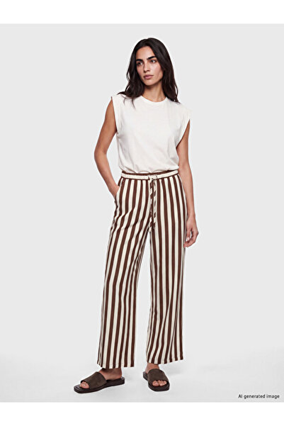 LC Waikiki Sparkling Choices from Shining Store Women's Striped Pants with Wa...