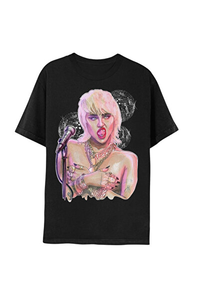 Grafftee Clothing تي شيرت مايلي سايروس مطبوع للجنسين مقاس كبير