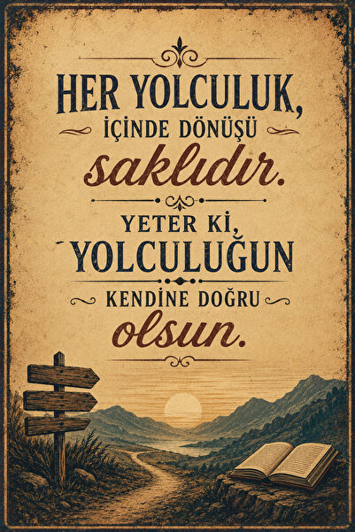Lucena Literary Verbal Retro Mdf Wall Painting – Journey Themed Decorative Po...