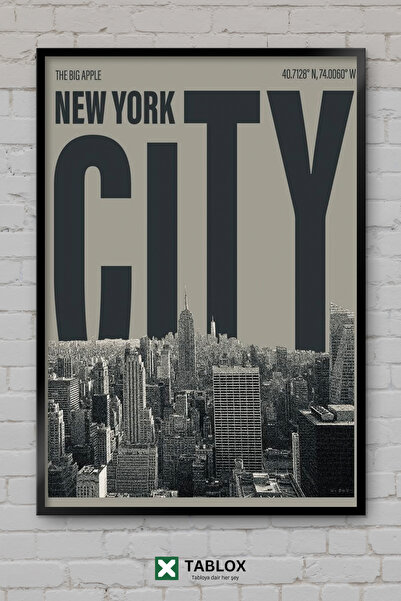 TABLOX Njujork, Amerika, grad, estetska crno-bela NYC dekorativna MDF slika u...