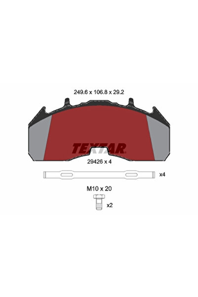 TEXTAR Set Placute Frana Frana Disc Scania G 2/P 2/R 2 2016-2023