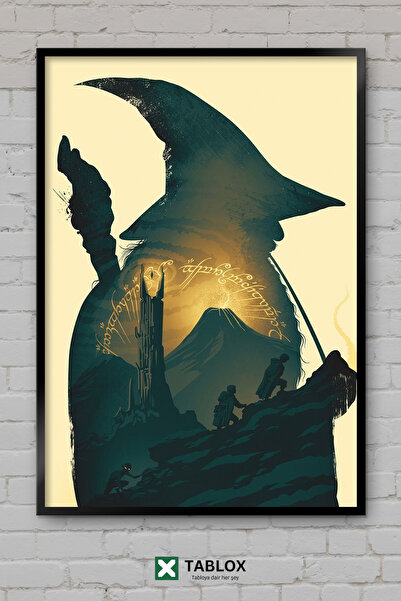 TABLOX Gandalf the Lord of the Rings Fantastic Movie Book Lotr Wooden Framed ...