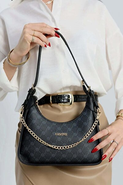 Armine 386-26Y Women's Shoulder Bag Black