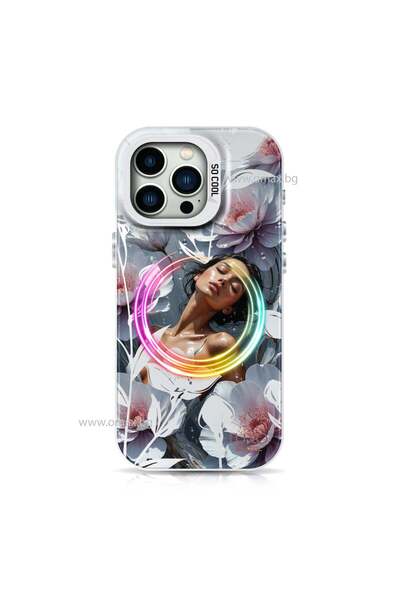 Luxo Husă de telefon MagSafe pentru Apple iPhone 17 Pro, Flower Girl