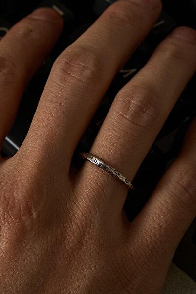 Ricco Jewellery 925 Ayar Gümüş Oksitli Ayarlanabilir Arcane Spiral Yüzük