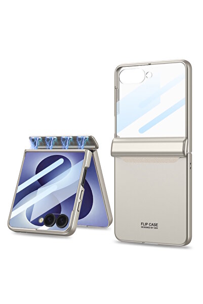 m.tk moveteck Samsung Galaxy Z Flip 8 Uyumlu Kılıf 360 Tam Korumalı Manyetik ...