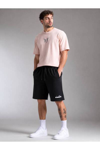 Diadora Saloon Cotton Men's Black Sports Shorts