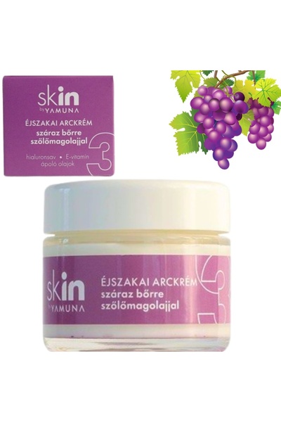 Yamuna skIN – Crema de noapte cu Samburi de Struguri pentru ten uscat