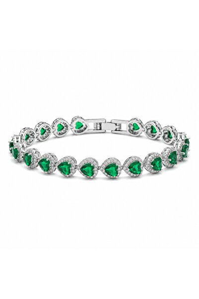 ElectraStore Brățară Tennis Spectaculoasă Emerald Heart