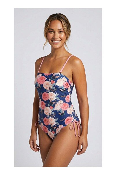 CETUS SwimSuit Floral Butterfly (Blue/Pink)