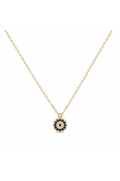 cevherprint Nazar Boncuklu Gold Kolye | Zirkon Taşlı Minimal Kadın Kolye