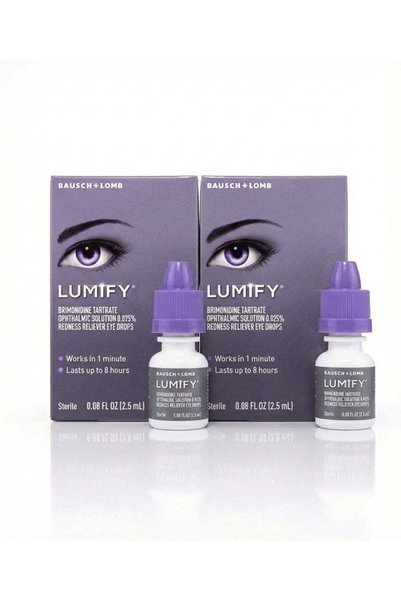 Lumify Redness Reliever Eye Drops Pack of 2 - 7.5ml (0.25oz) – Fast-Acting Ey...