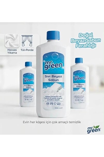 Mr Green Sıvı Beyaz Sabun 1000 ml x 3 Adet