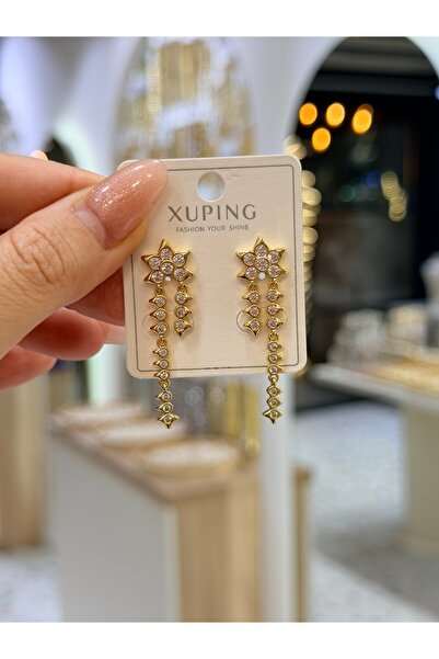 SU PERİSİ TAKI BİJUTERİ أقراط XUPING GOLD مرصعة بحجر الزركون غير القابل للصدأ...