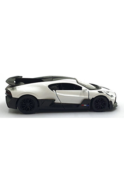 Kinsmart 1:36 Ölçek Metal Bugatti Divo Diecast Çek Bırak Araba Beyaz