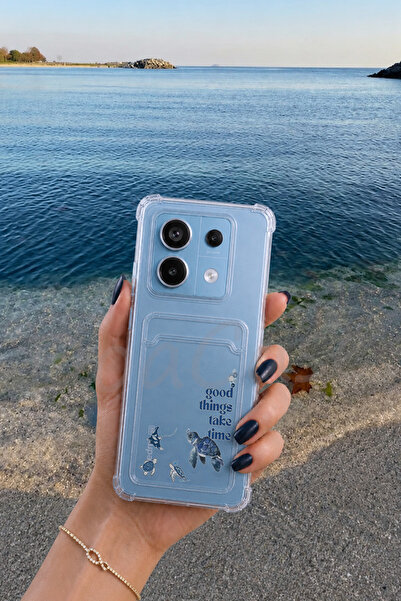 DoaCase Xiaomi Redmi Note 13 Pro 5G Uyumlu Kartlıklı Şeffaf Kılıf Köşe ve Kam...