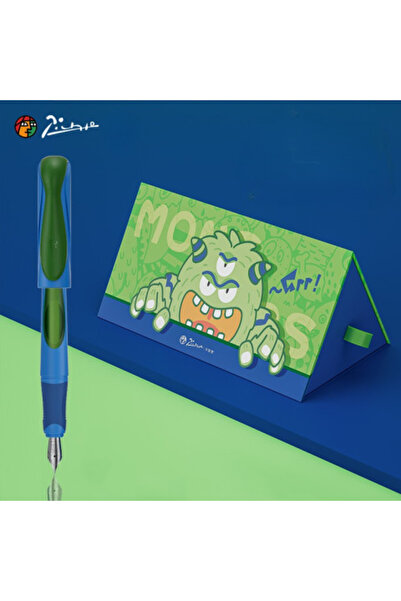 Picasso Set 601 - Micul Monstru - Stilou albastru-verde și 2 cartușe de cerneală