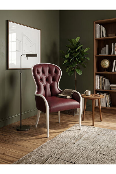 Gazzini Furniture Octopus Kapitone Döşemeli Ahşap Klasik Berjer