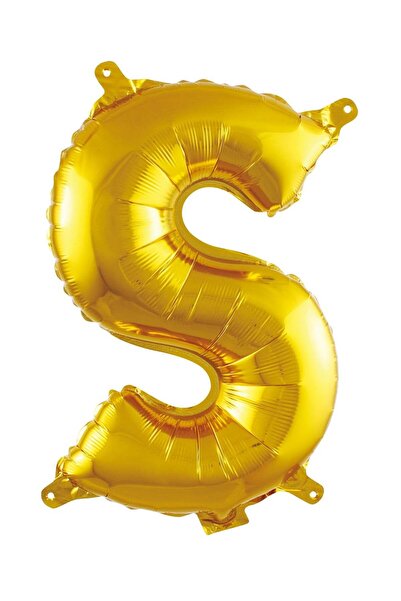 Generic Brand 16 Inch 36 cm Gold S Letter Foil Balloon Birthday Name Letterin...