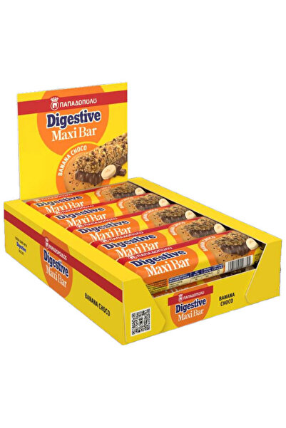 Papadopoulou ΠΑΠΑΔΟΠΟΥΛΟΥ DIGESTIVE MAXI BARS (10x50gr.) - (ΜΠΑΝΑΝΑ ΣΟΚΟΛΑΤΑ)