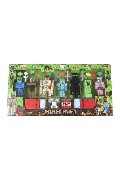 HigoToys Minecraft Enderman Golem Clipper 7 Karakter 14 Aksesuar 21 Parça Fig...