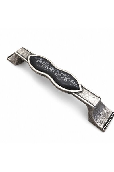 Gürçay Hırdavat Antique Silver Black Porcelain Handle 128mm - 2 Pieces