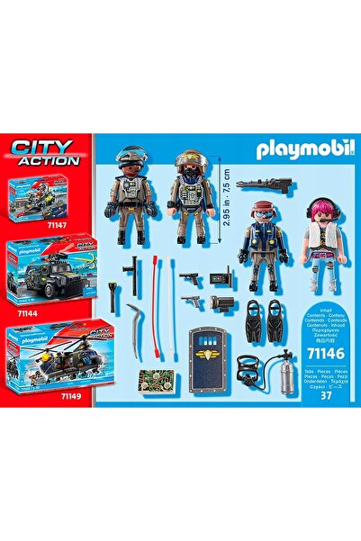Playmobil UNITATE SPECIALĂ SOTUȚI POLIȚIE FIGURINE CRIMINALE ȘI ACCESORII 5+