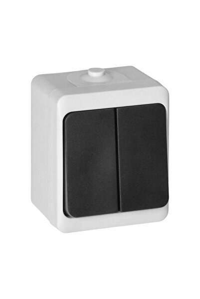 Orno Διπλός Διακόπτης AQUATIC MINI OR-OE-7301/WB, 230V, 10A, Μειωμένες Διαστά...