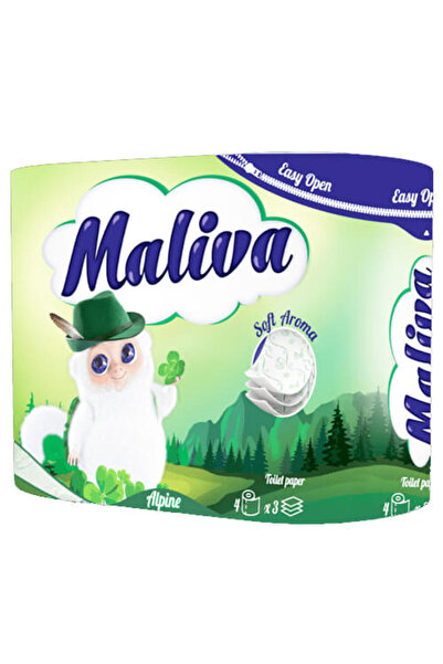 Zebra MALIVA ΧΑΡΤΙ ΥΓΕΙΑΣ 4 ΡΟΛΑ 3Φ - (ALPINE)