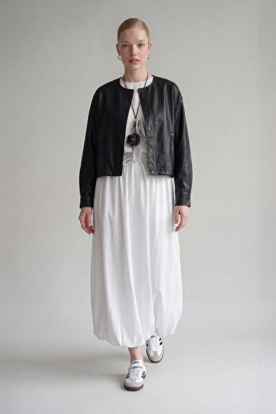 Levidor White Balloon Skirt