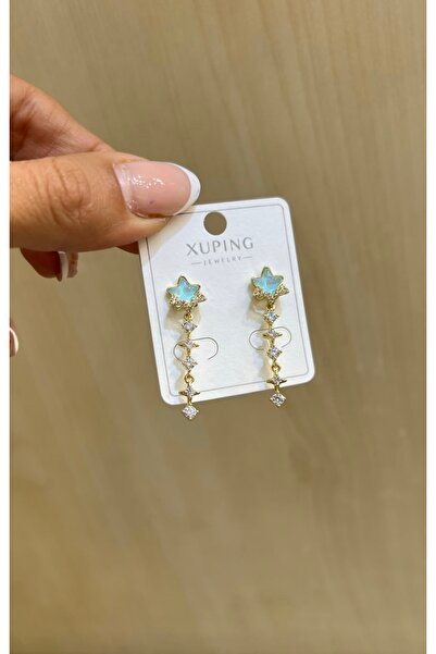 XUPING JEWELRY أقراط فولاذية مرصعة بحجر الزركون من سلسلة كويوم سيرى كايان يلد...