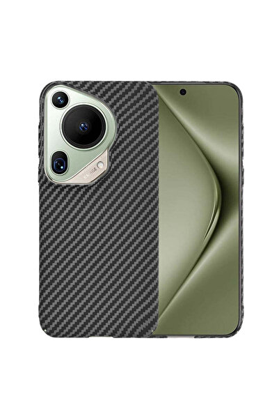 Techsuit Husă pentru Huawei Pura 70 Ultra, Carcasă din fibră de carbon, cyan ...