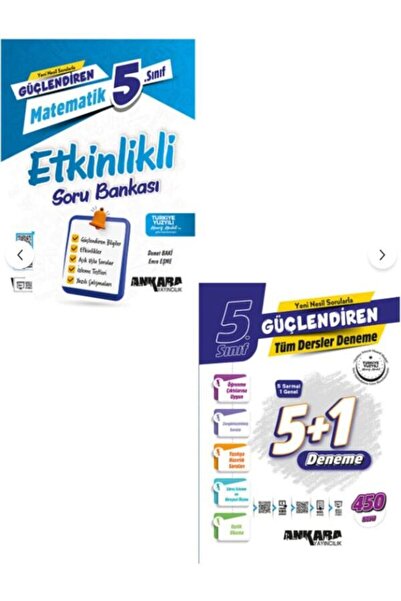 Ankara Yayıncılık 5.Sınıf Ankara Güçlendiren Matematik Etkinlikli Soru Bankal...