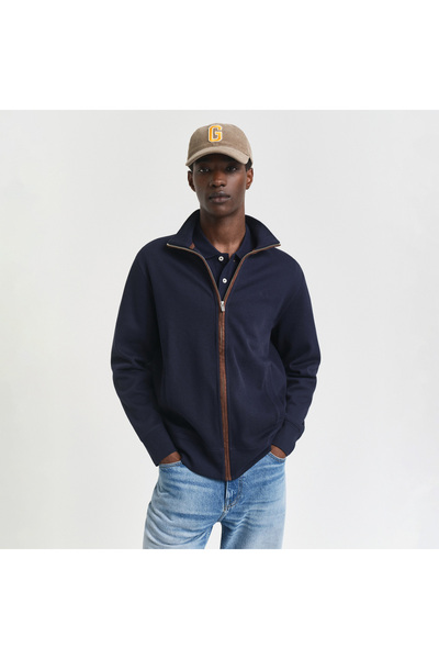 Gant Erkek Lacivert Regular Fit Fermuarlı Hırka