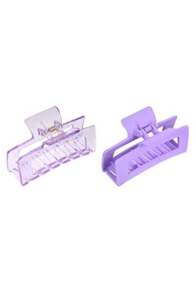 ivokid Clame de păr dreptunghiulare lila pentru femei 8,5 cm - 2 bucăți