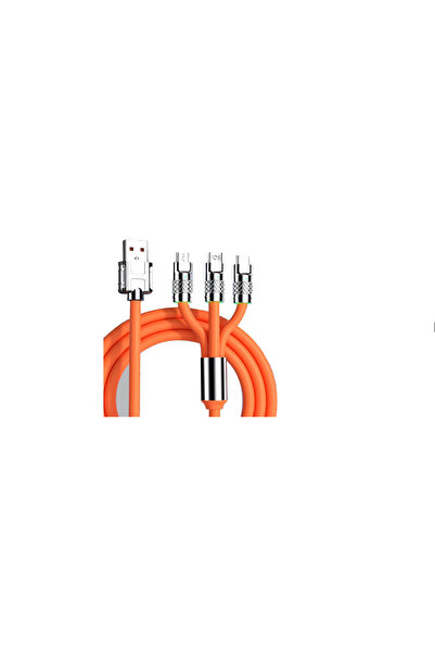 OEM Cablu Magnetic 3 în 1 USB-A la USB-C, Lightning și Micro USB – Încărcare ...