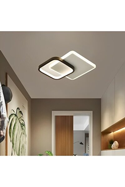 Laleluli Candelabru LED Pătrat Dublu, 3 tipuri de lumină rece/caldă/neutruă, ...