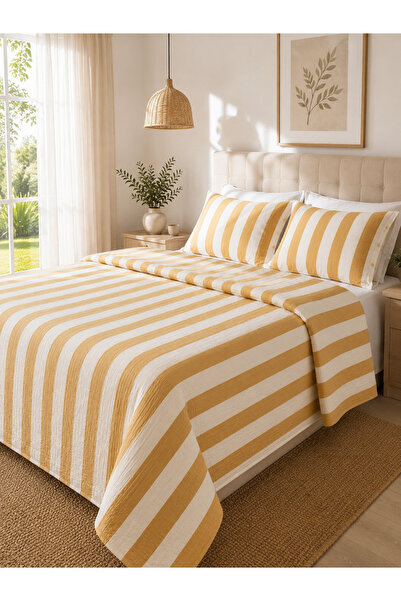 SELORA MAISON Muslin Duvet Cover Set with Washed Pieces, Double Size 200X220 ...