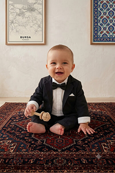 baby kids colors Flared Linen Casual Jacket Suit/Shirt Pants Jacket Bow Tie Z...