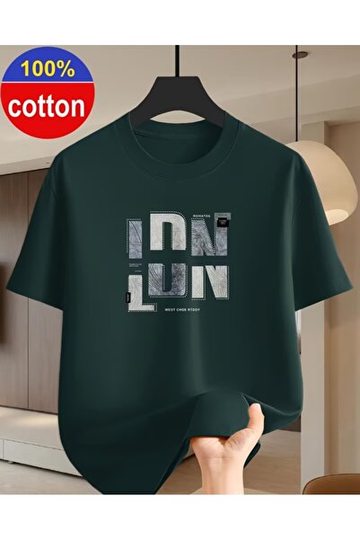EURO CODE Tricou bărbătesc, 100% bumbac, tricou imprimat, decolteu tip crew, ...