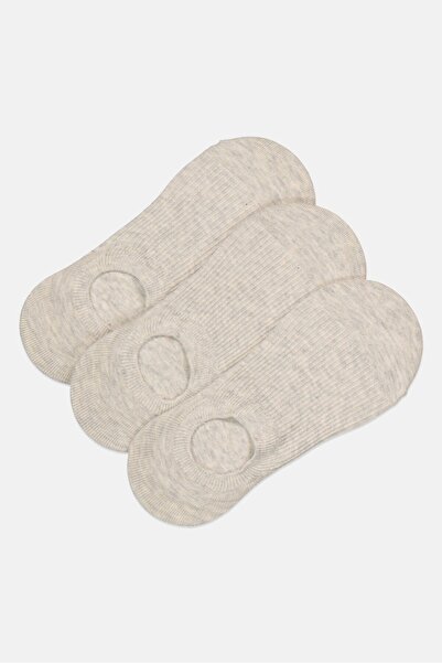 Anta Kids Boy 3 Pairs Textured Invisible Socks, Light Grey