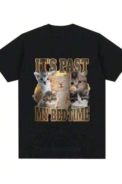 9JY Sorry I'm Just A Girl Funny Cat Fans Pattern Summer Women Plus Size Fashi...